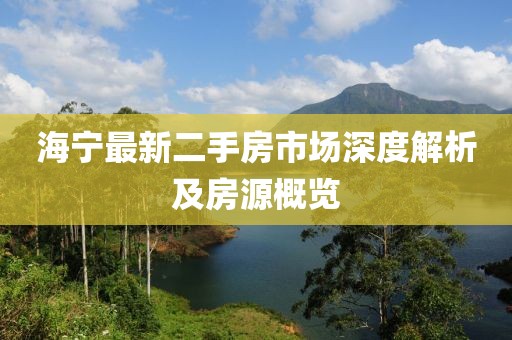 海宁最新二手房市场深度解析及房源概览