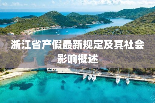 浙江省产假最新规定及其社会影响概述