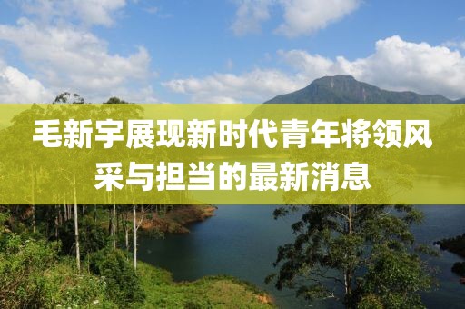 毛新宇展现新时代青年将领风采与担当的最新消息