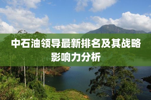 中石油领导最新排名及其战略影响力分析