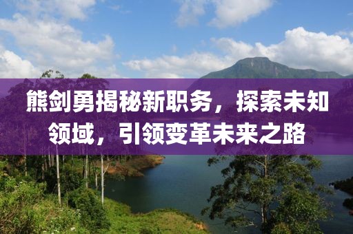 熊剑勇揭秘新职务，探索未知领域，引领变革未来之路