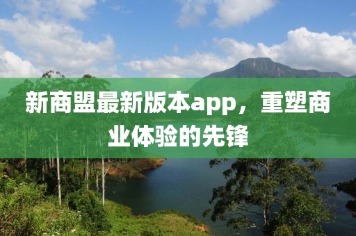 新商盟最新版本app，重塑商业体验的先锋