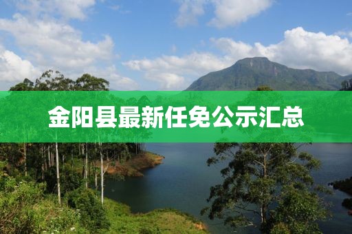 金阳县最新任免公示汇总