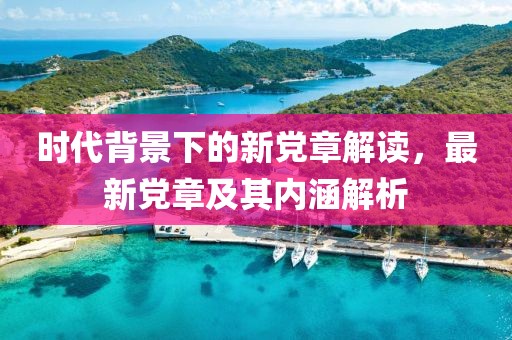 时代背景下的新党章解读，最新党章及其内涵解析