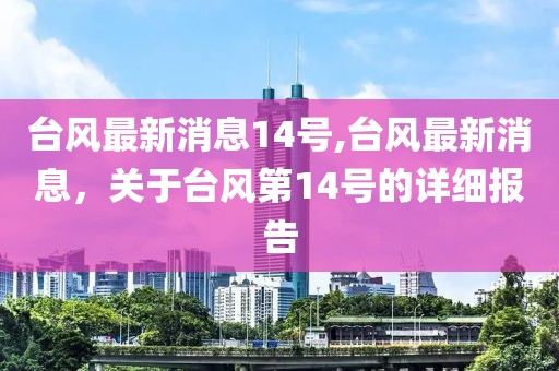 台风最新消息14号,台风最新消息，关于台风第14号的详细报告