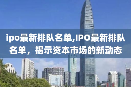 ipo最新排队名单,IPO最新排队名单，揭示资本市场的新动态